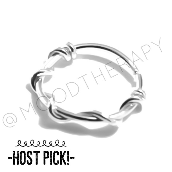 Moodtherapy Other - (20G-14G)925 Sterling Silver Barbed Wire Nose Ring Septum Hoop Cartilage Earring